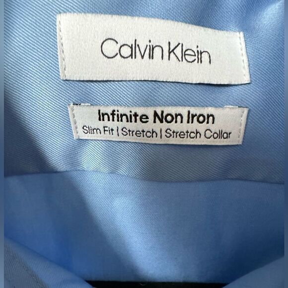 COPY - MENS CALVIN KLEIN BUTTON UP SIZE 15 1/2 32/33 - Picture 2 of 4